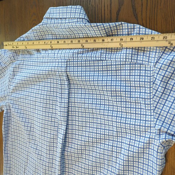 Cinch WRX Mens Blue White Work Size Large Shirt Plaid Button Down - Picture 16 of 16